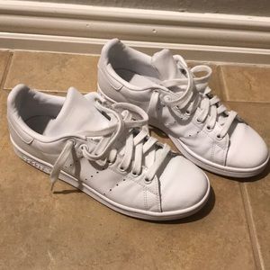 All white Adidas Stan Smith